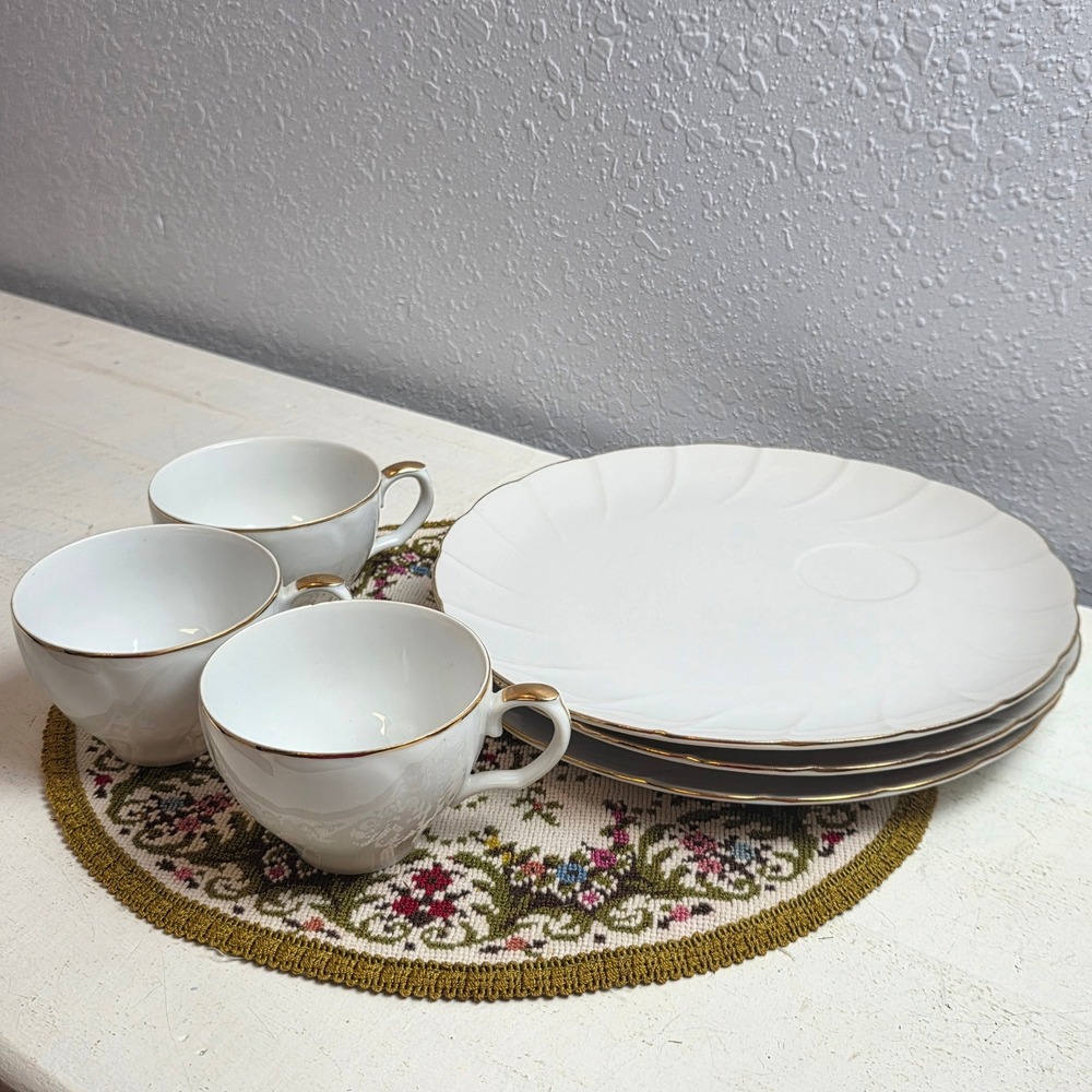 Vintage Laurel Regency China Hostess Snack Set Combo Total of‎ 6 Pieces Set of 3